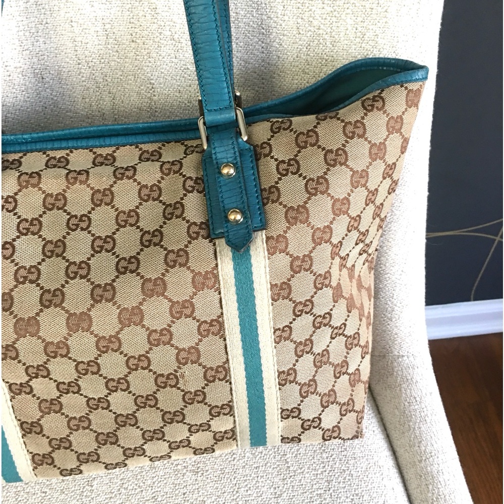 Gucci authentic brown monogram canvas tote bag - Picture 7 of 15